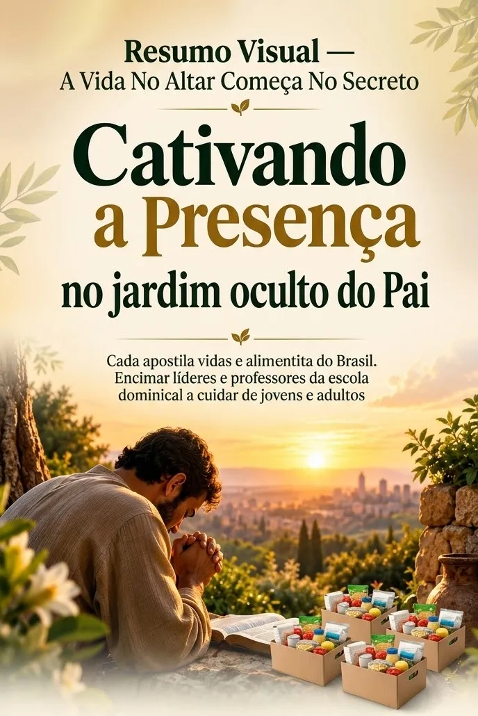 Capa da apostila Cativando a Presença no jardim oculto do Pai